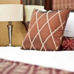 Concept for luxury and Honeymoon, pillows in a luxury hotel